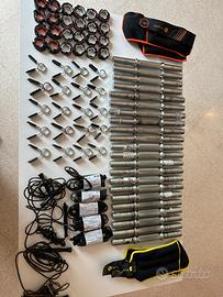 Dischi, bilancieri, panca, manubri e pinze