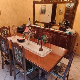 credenza e sparecchia tavola completo di specchio