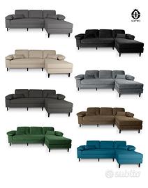 Divano angolare 3 posti con chaise longue destra