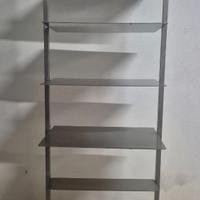 Libreria in acciaio inox con ruote