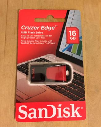 Chiavetta USB SanDisk Cruzer Edge 16Gb