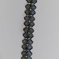Bracciale unisex marcato Too Late con brillantini