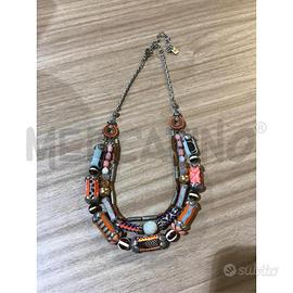 COLLANA GIROCOLLO AYALA PERLE IN TESSUTO LAVORATO