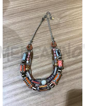 COLLANA GIROCOLLO AYALA PERLE IN TESSUTO LAVORATO