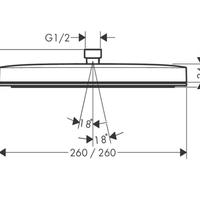 soffione doccia Hansgrohe 26x26