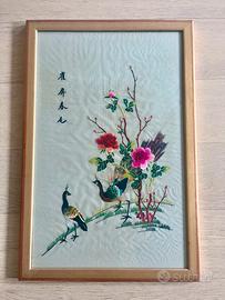 Quadro giapponese su seta