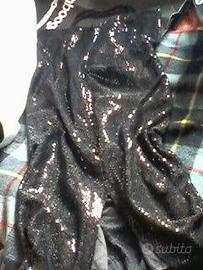 SERA in Nero Pajettes: Pochette, Canotta, Vestito