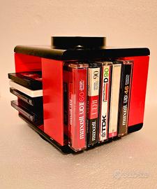 lotto musicassette con portacassette girevole 