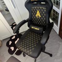 Sedia Gaming SYMINO Nera e Oro
