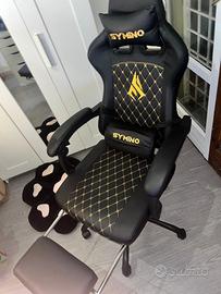 Sedia Gaming SYMINO Nera e Oro