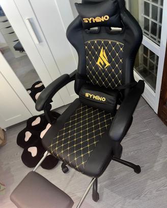Sedia Gaming SYMINO Nera e Oro