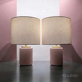 Coppia Abajour lampada da comodino
