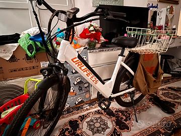 Bici elettrica URLIFE E26 bianca, nuova