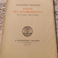 libro poemi del Risorgimento Giovanni Pascoli 