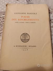 libro poemi del Risorgimento Giovanni Pascoli 