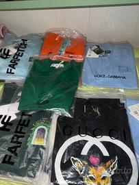 lotto di magliette di marca