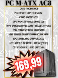 AC8|500W|H470|G6400|8GB|1256GB|Wi-Fi 6|W11PRO