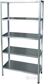 Scaffalatura in metallo componibile con ripiani