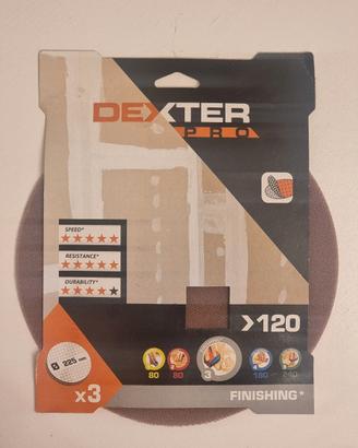 Dischi abrasivi Dexter Pro Ø225mm Grana 120 x3 
