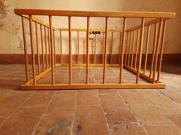 Box legno pieghevole per bambini, vintage anni 50.