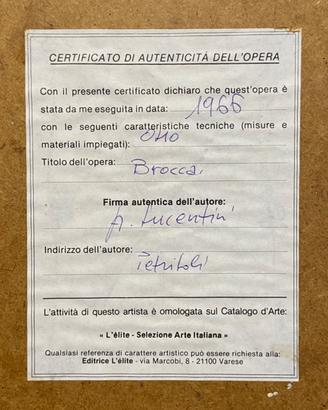 Quadro olio su tela Alceste Lucentini