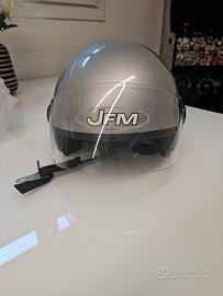Casco scooter/moto JFM argento con visiera