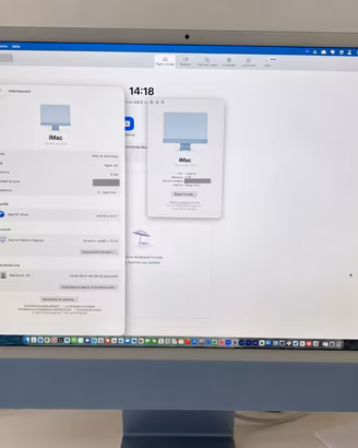 IMac 24” M1 8GB / SSD 512GB blu+accessori+scatola