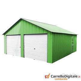 Box acciaio 666x724 due saracinesche verde chiaro