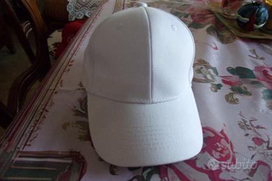 Cappello sportivo unisex bianco regolabile nuovo