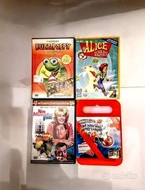 Lotto di 3 DVD e 1 CD. con film per tutta la famig