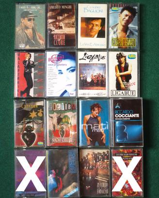 lotto 18 audiocassette musica italiana anni 80 90