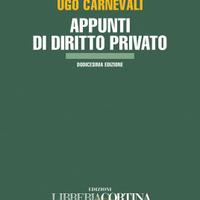 Libro Appunti di Diritto Privato Ugo Carnevali