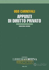 Libro Appunti di Diritto Privato Ugo Carnevali