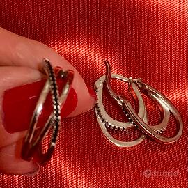 Parire set argento 925 anello e orecchini