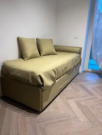 DIVANO LETTO SINGOLO IMBOTTITO RETE ESTRAIBILE