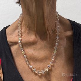 Collana cristalli aurora borealis vintage 45g
