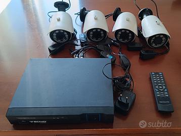 kit videosorveglianza + telecamere AHD 3Mp + SSD2T