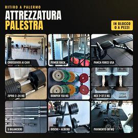 Attrezzatura palestra in blocco - crossover, rack