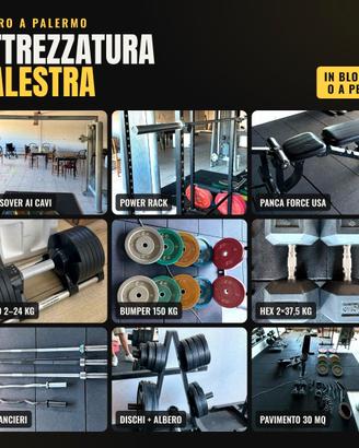 Attrezzatura palestra in blocco - crossover, rack