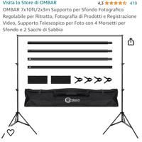 Supporto per sfondo fotografico regolabile