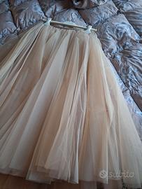Gonna midi in tulle Atelier Eme tg S rosa cipria