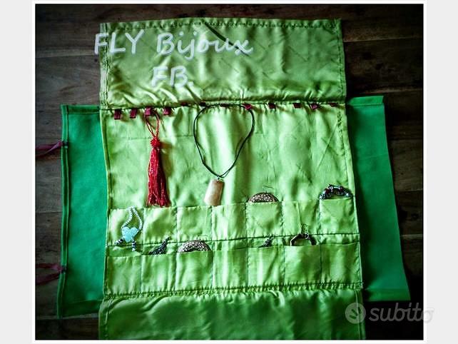 Organizer Per Gioielli Pieghevole A Rotolo - Per Bracciali, Orecchini, Anelli, Collane, Borsa Portagioie Da Viaggio