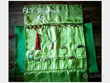 Rotolo nuovo porta gioielli organizer porta gioie
