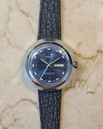 Cronel Day Date Disco Volante Blu Anni 70 Vintage