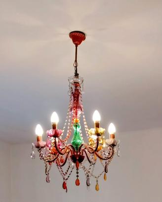 Lampadario multicolore
