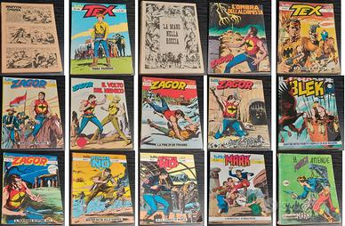 Lotto 15 Fumetti Tex Zagor Mark Mister No, Vintage