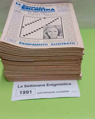 LA SETTIMANA ENIGMISTICA, anno 1991, parzialmente