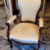 Coppia di poltrone Luigi Filippo fine '800