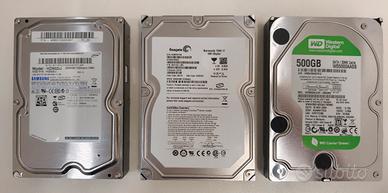 Lotto 3 hard disk da 500 GB