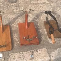 Morsa supporto in legno massello ferro e acciaio